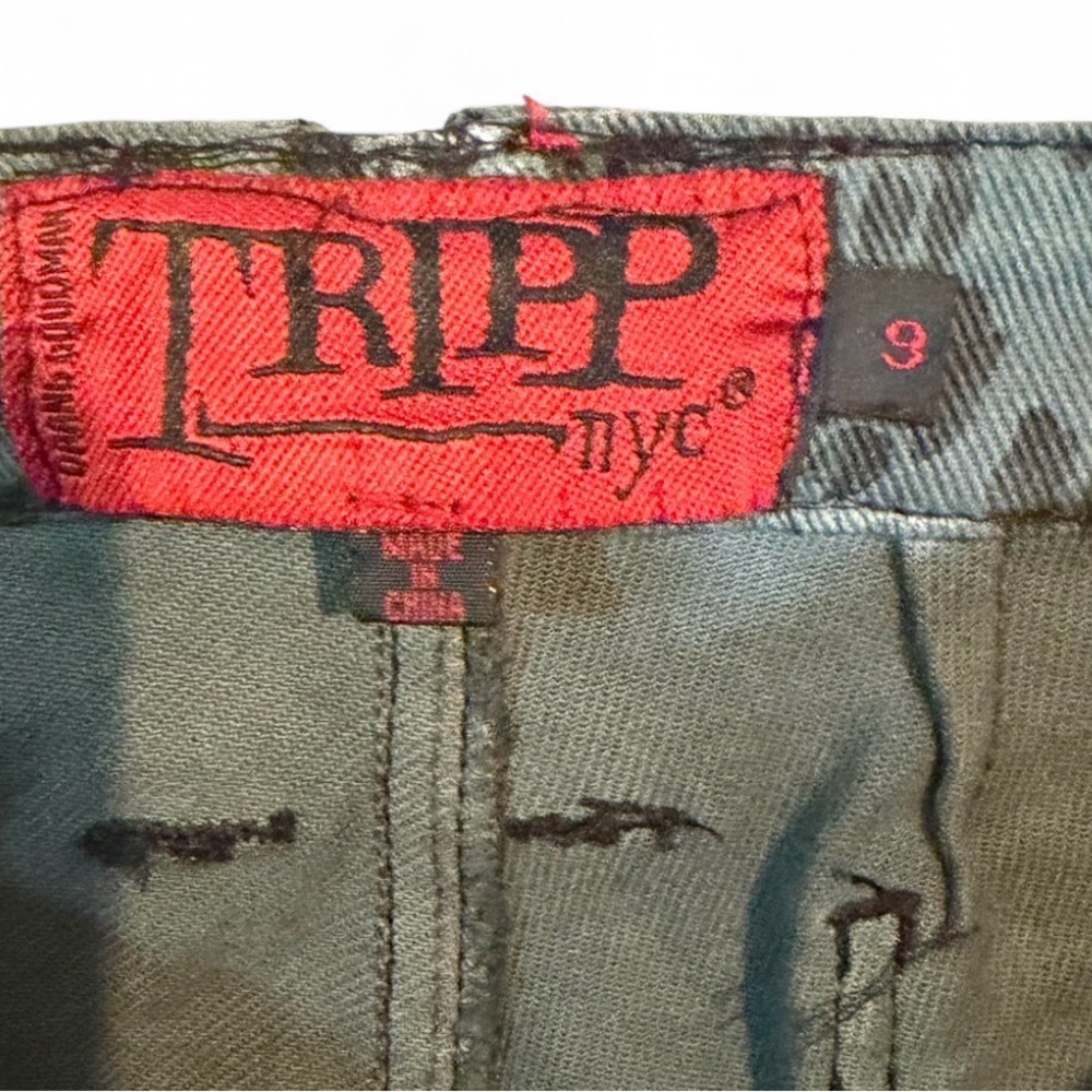Vintage Tripp NYC Jeans Size 9 Leopard Skinny Low Daang Goodman - Picture 6 of 7
